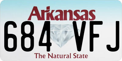 AR license plate 684VFJ