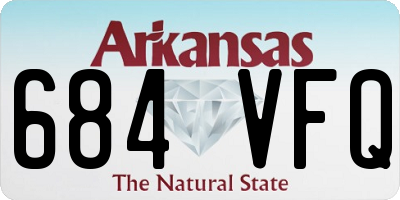 AR license plate 684VFQ