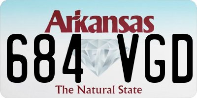 AR license plate 684VGD