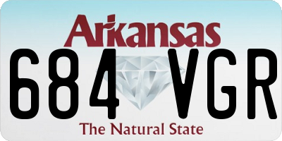 AR license plate 684VGR