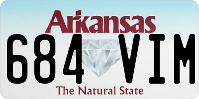 AR license plate 684VIM