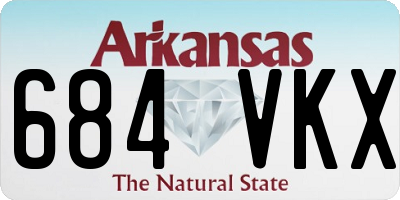 AR license plate 684VKX