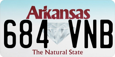 AR license plate 684VNB