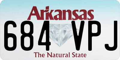 AR license plate 684VPJ