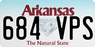AR license plate 684VPS