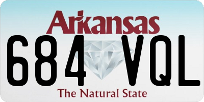AR license plate 684VQL