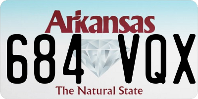 AR license plate 684VQX