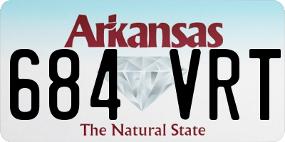 AR license plate 684VRT