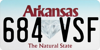 AR license plate 684VSF