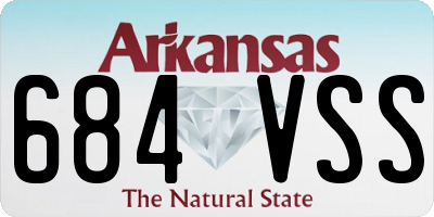 AR license plate 684VSS
