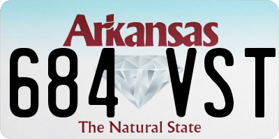 AR license plate 684VST