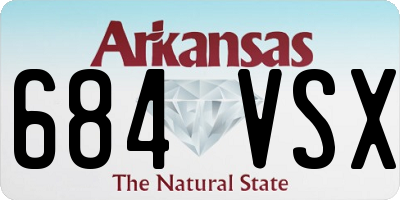 AR license plate 684VSX