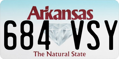 AR license plate 684VSY