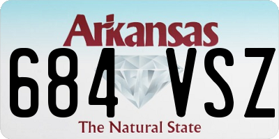 AR license plate 684VSZ