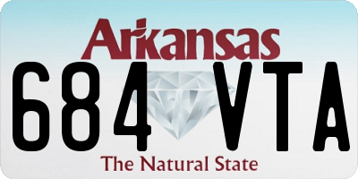 AR license plate 684VTA