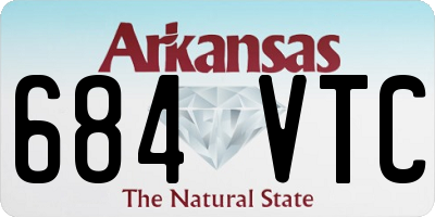 AR license plate 684VTC