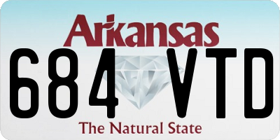 AR license plate 684VTD