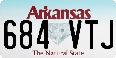 AR license plate 684VTJ