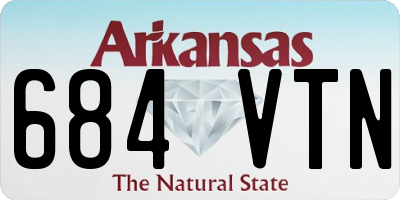 AR license plate 684VTN