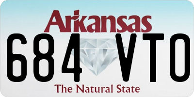 AR license plate 684VTO