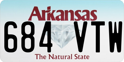 AR license plate 684VTW
