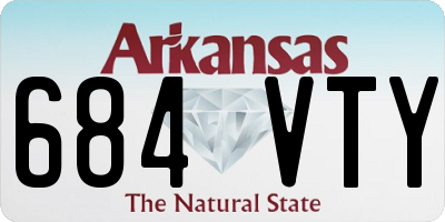 AR license plate 684VTY