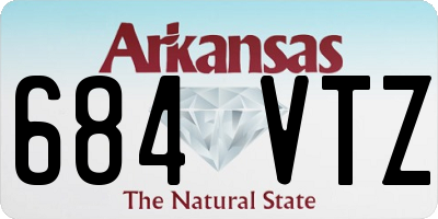 AR license plate 684VTZ