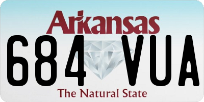 AR license plate 684VUA