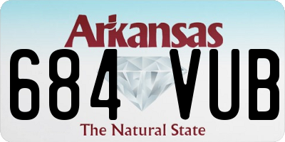 AR license plate 684VUB