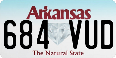 AR license plate 684VUD