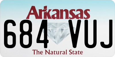 AR license plate 684VUJ