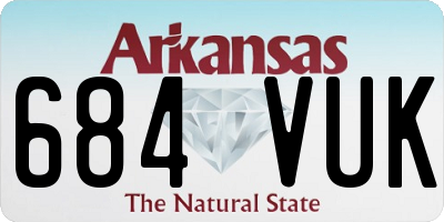 AR license plate 684VUK