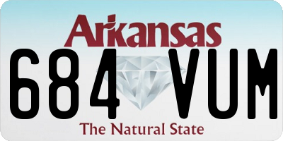 AR license plate 684VUM
