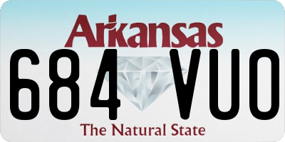 AR license plate 684VUO