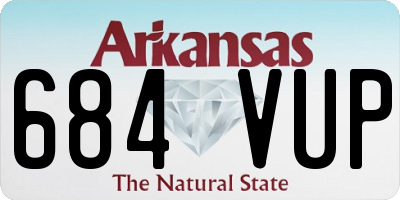 AR license plate 684VUP
