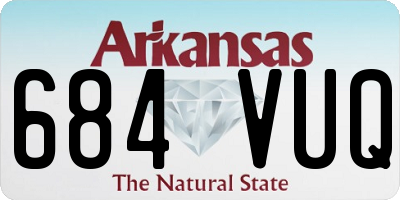 AR license plate 684VUQ
