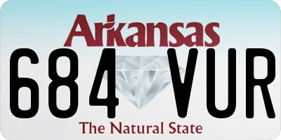 AR license plate 684VUR