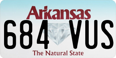 AR license plate 684VUS