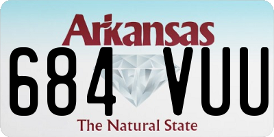 AR license plate 684VUU