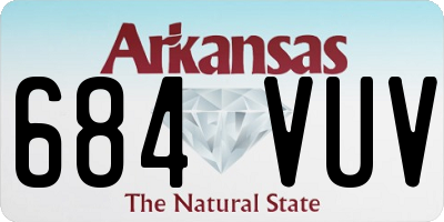 AR license plate 684VUV