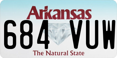 AR license plate 684VUW