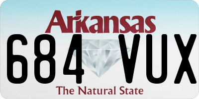 AR license plate 684VUX