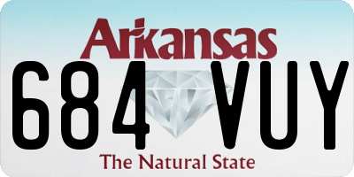 AR license plate 684VUY