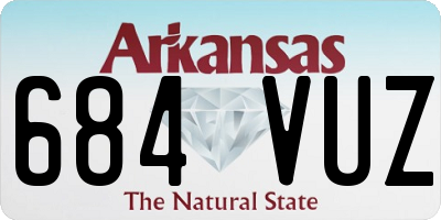 AR license plate 684VUZ