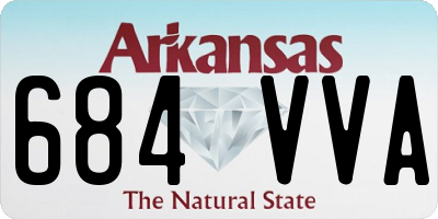 AR license plate 684VVA