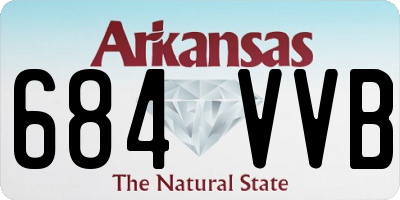AR license plate 684VVB