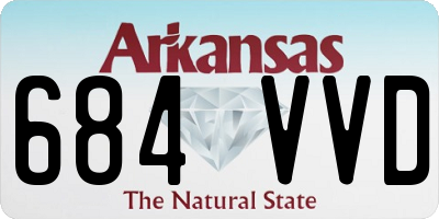 AR license plate 684VVD