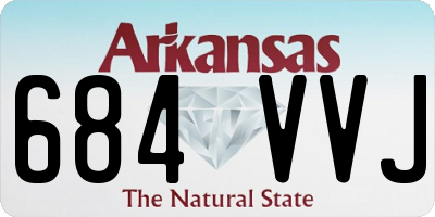 AR license plate 684VVJ