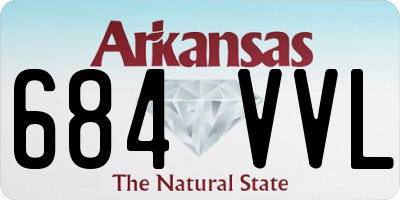 AR license plate 684VVL