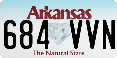AR license plate 684VVN
